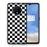 Thumbnail for Θήκη OnePlus 7T Squares Geometric από τη Smartfits με σχέδιο στο πίσω μέρος και μαύρο περίβλημα | OnePlus 7T Squares Geometric case with colorful back and black bezels