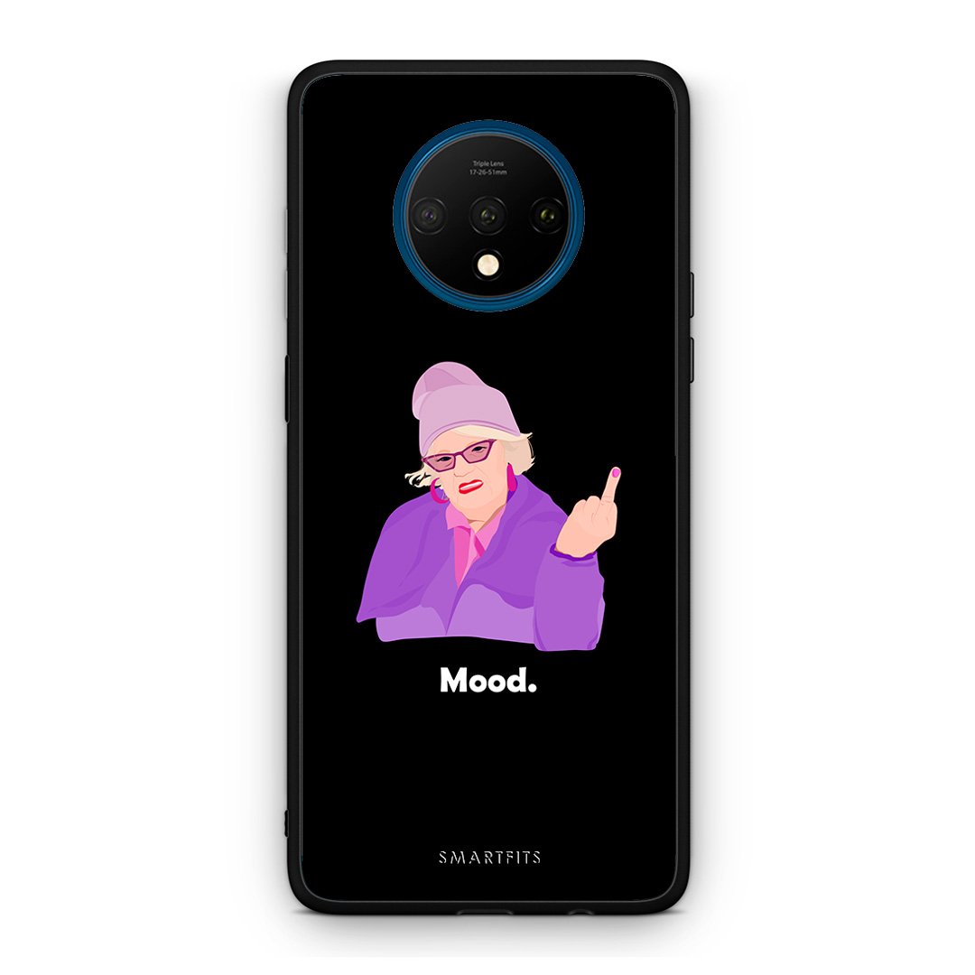 OnePlus 7T Grandma Mood Black θήκη από τη Smartfits με σχέδιο στο πίσω μέρος και μαύρο περίβλημα | Smartphone case with colorful back and black bezels by Smartfits