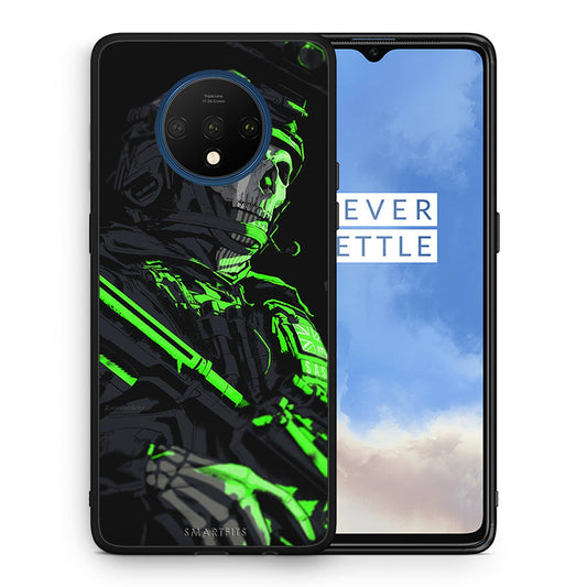 Θήκη Αγίου Βαλεντίνου OnePlus 7T Green Soldier από τη Smartfits με σχέδιο στο πίσω μέρος και μαύρο περίβλημα | OnePlus 7T Green Soldier case with colorful back and black bezels