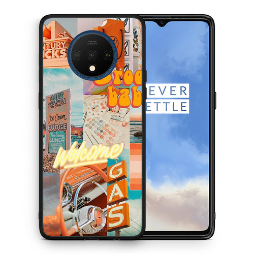 Θήκη Αγίου Βαλεντίνου OnePlus 7T Groovy Babe από τη Smartfits με σχέδιο στο πίσω μέρος και μαύρο περίβλημα | OnePlus 7T Groovy Babe case with colorful back and black bezels
