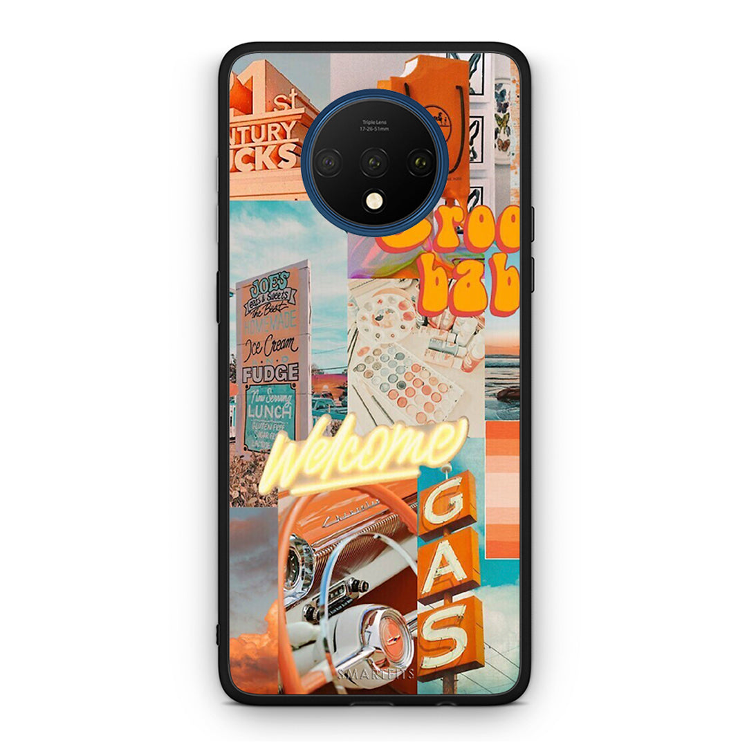 OnePlus 7T Groovy Babe Θήκη Αγίου Βαλεντίνου από τη Smartfits με σχέδιο στο πίσω μέρος και μαύρο περίβλημα | Smartphone case with colorful back and black bezels by Smartfits