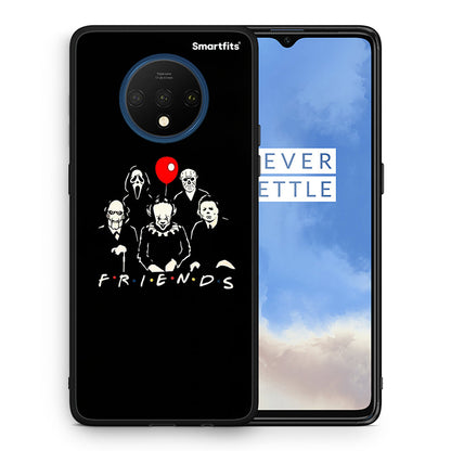 Θήκη OnePlus 7T Halloween Friends από τη Smartfits με σχέδιο στο πίσω μέρος και μαύρο περίβλημα | OnePlus 7T Halloween Friends case with colorful back and black bezels