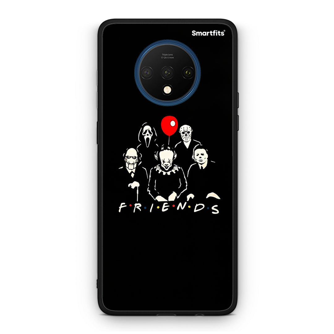 OnePlus 7T Halloween Friends Θήκη από τη Smartfits με σχέδιο στο πίσω μέρος και μαύρο περίβλημα | Smartphone case with colorful back and black bezels by Smartfits