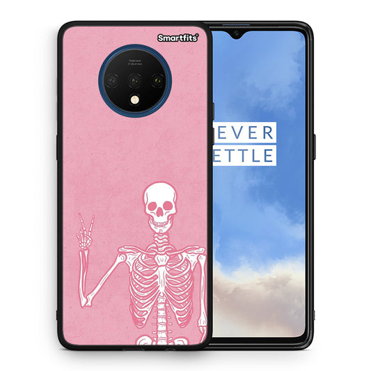 Θήκη OnePlus 7T Halloween Motivation από τη Smartfits με σχέδιο στο πίσω μέρος και μαύρο περίβλημα | OnePlus 7T Halloween Motivation case with colorful back and black bezels