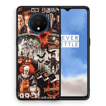 Θήκη OnePlus 7T Halloween Spooky Season από τη Smartfits με σχέδιο στο πίσω μέρος και μαύρο περίβλημα | OnePlus 7T Halloween Spooky Season case with colorful back and black bezels