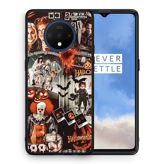 Θήκη OnePlus 7T Halloween Spooky Season από τη Smartfits με σχέδιο στο πίσω μέρος και μαύρο περίβλημα | OnePlus 7T Halloween Spooky Season case with colorful back and black bezels