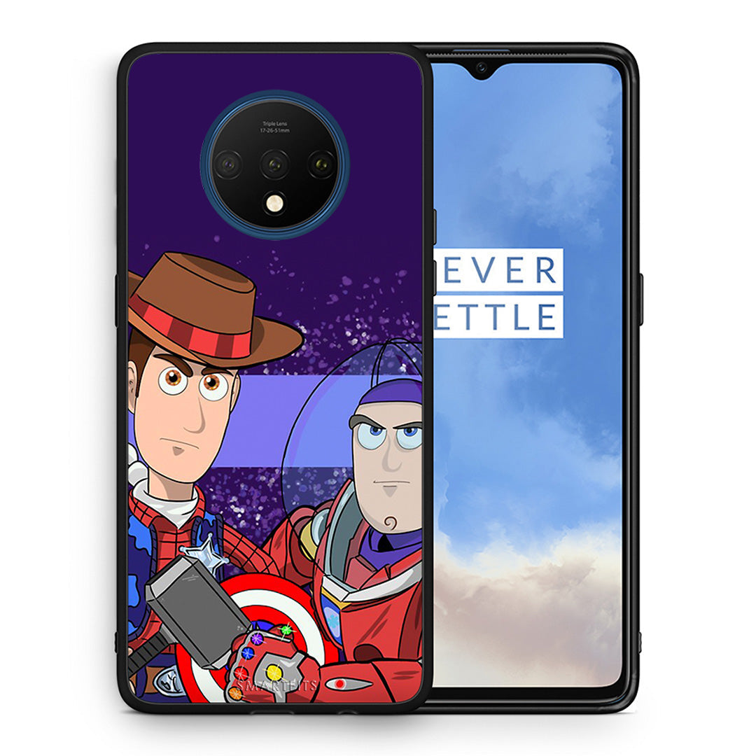 Θήκη OnePlus 7T Infinity Story από τη Smartfits με σχέδιο στο πίσω μέρος και μαύρο περίβλημα | OnePlus 7T Infinity Story case with colorful back and black bezels