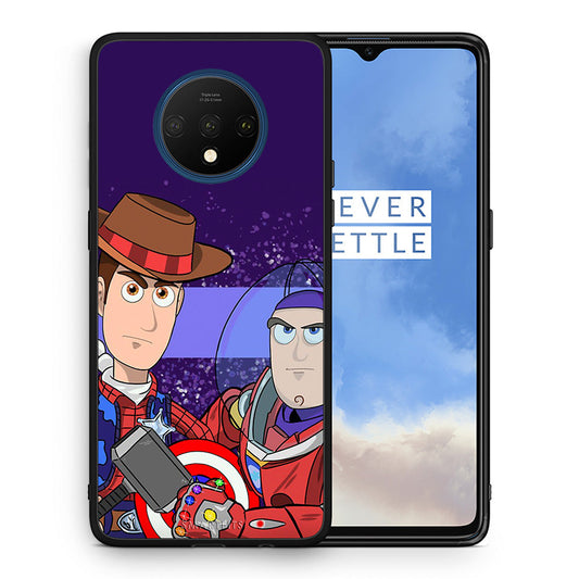 Θήκη OnePlus 7T Infinity Story από τη Smartfits με σχέδιο στο πίσω μέρος και μαύρο περίβλημα | OnePlus 7T Infinity Story case with colorful back and black bezels
