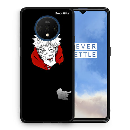 Θήκη OnePlus 7T Itadori Anime από τη Smartfits με σχέδιο στο πίσω μέρος και μαύρο περίβλημα | OnePlus 7T Itadori Anime case with colorful back and black bezels