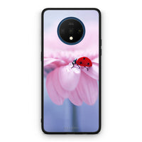 Thumbnail for OnePlus 7T Ladybug Flower θήκη από τη Smartfits με σχέδιο στο πίσω μέρος και μαύρο περίβλημα | Smartphone case with colorful back and black bezels by Smartfits