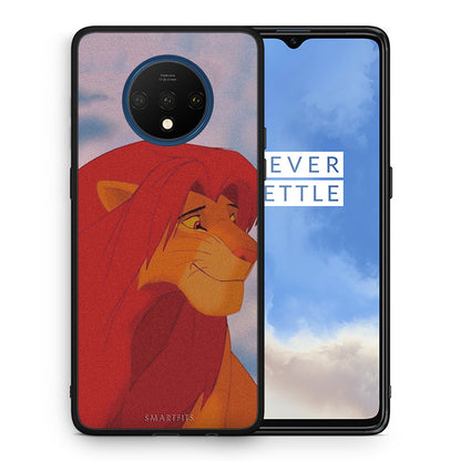 Θήκη Αγίου Βαλεντίνου OnePlus 7T Lion Love 1 από τη Smartfits με σχέδιο στο πίσω μέρος και μαύρο περίβλημα | OnePlus 7T Lion Love 1 case with colorful back and black bezels
