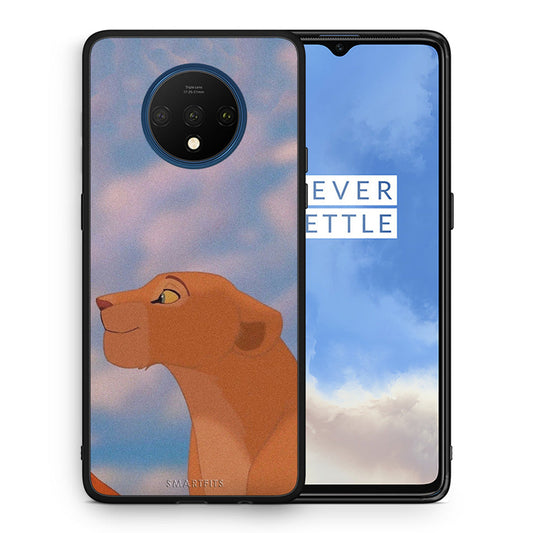 Θήκη Αγίου Βαλεντίνου OnePlus 7T Lion Love 2 από τη Smartfits με σχέδιο στο πίσω μέρος και μαύρο περίβλημα | OnePlus 7T Lion Love 2 case with colorful back and black bezels