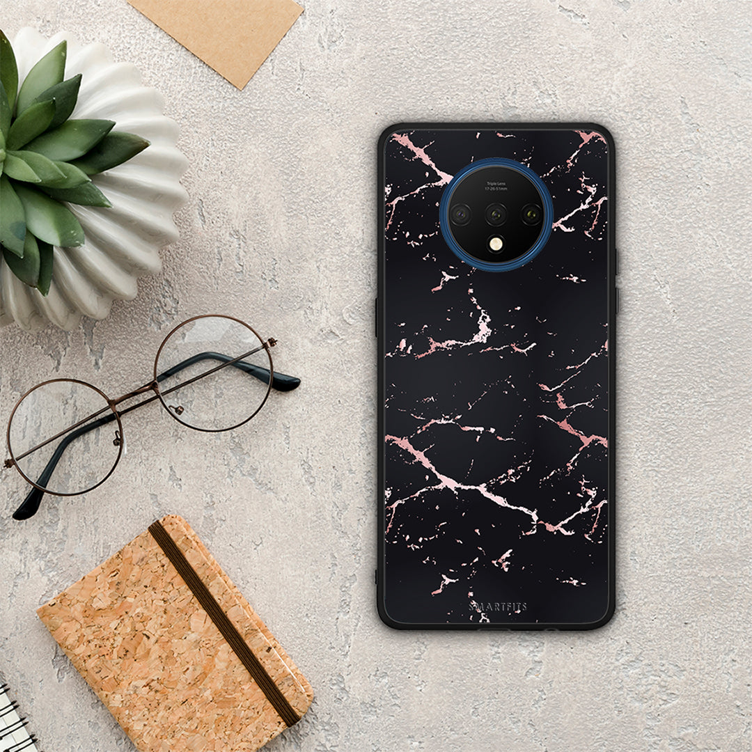 Marble Black Rosegold - OnePlus 7T θήκη
