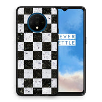 Thumbnail for Θήκη OnePlus 7T Square Geometric Marble από τη Smartfits με σχέδιο στο πίσω μέρος και μαύρο περίβλημα | OnePlus 7T Square Geometric Marble case with colorful back and black bezels