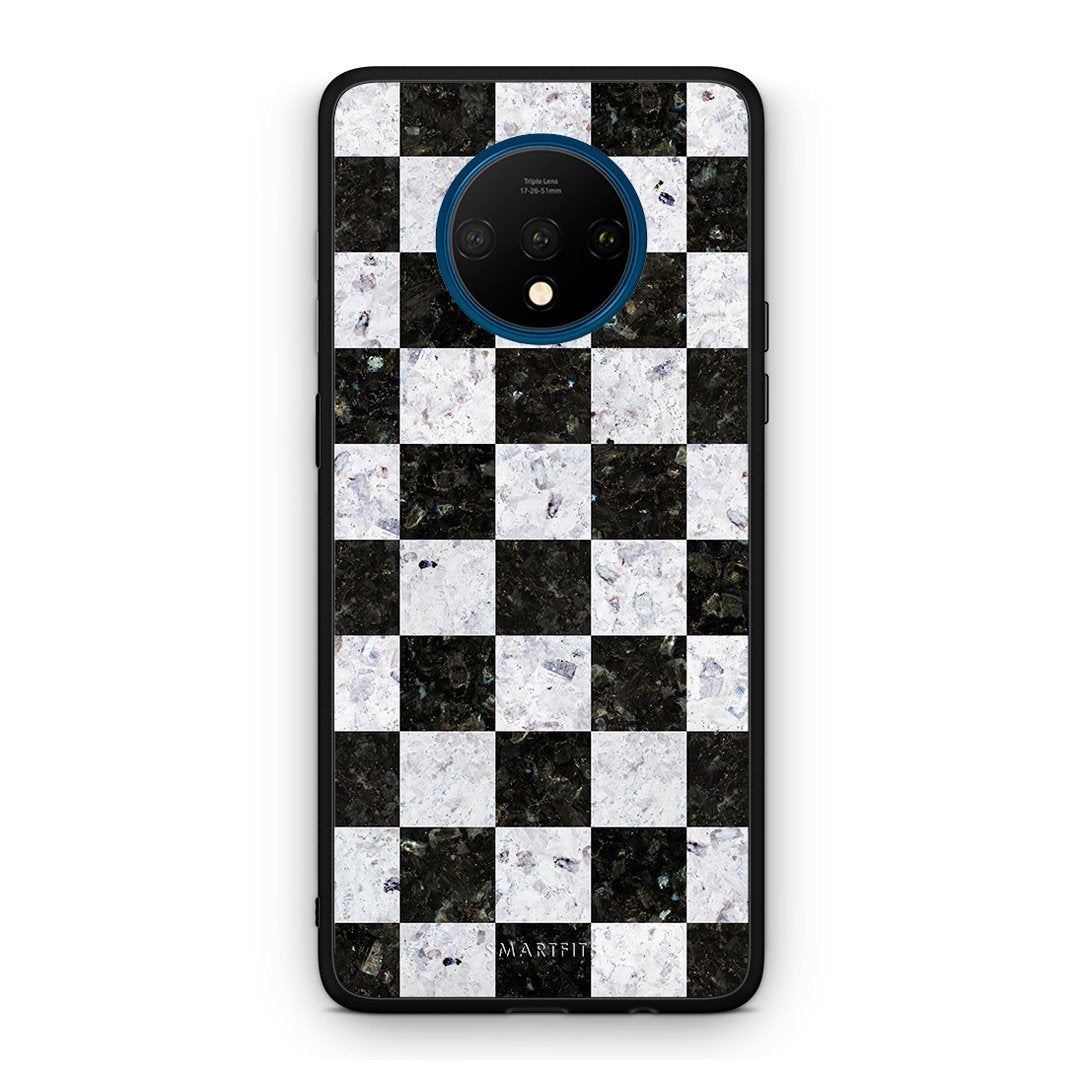 4 - OnePlus 7T Square Geometric Marble case, cover, bumper