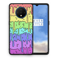 Thumbnail for Θήκη OnePlus 7T Melting Rainbow από τη Smartfits με σχέδιο στο πίσω μέρος και μαύρο περίβλημα | OnePlus 7T Melting Rainbow case with colorful back and black bezels