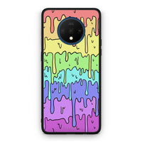 Thumbnail for OnePlus 7T Melting Rainbow θήκη από τη Smartfits με σχέδιο στο πίσω μέρος και μαύρο περίβλημα | Smartphone case with colorful back and black bezels by Smartfits