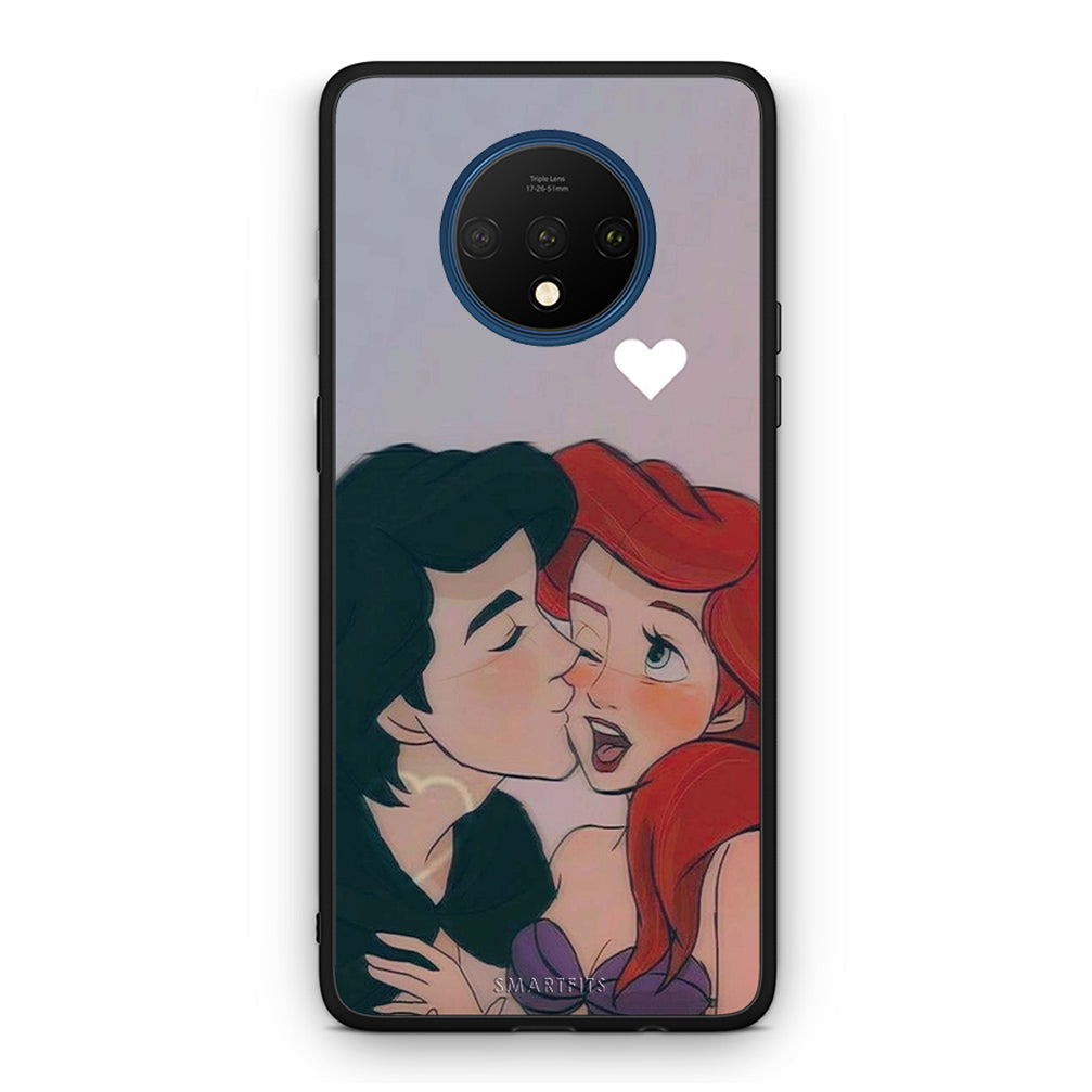 OnePlus 7T Mermaid Love Θήκη Αγίου Βαλεντίνου από τη Smartfits με σχέδιο στο πίσω μέρος και μαύρο περίβλημα | Smartphone case with colorful back and black bezels by Smartfits
