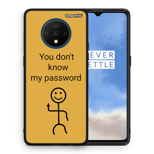 Θήκη OnePlus 7T My Password από τη Smartfits με σχέδιο στο πίσω μέρος και μαύρο περίβλημα | OnePlus 7T My Password case with colorful back and black bezels
