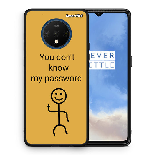 Θήκη OnePlus 7T My Password από τη Smartfits με σχέδιο στο πίσω μέρος και μαύρο περίβλημα | OnePlus 7T My Password case with colorful back and black bezels