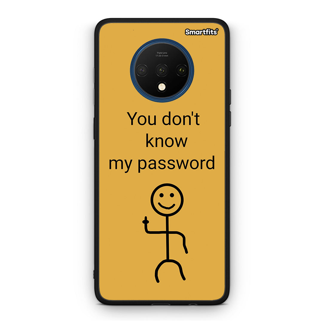 OnePlus 7T My Password Θήκη από τη Smartfits με σχέδιο στο πίσω μέρος και μαύρο περίβλημα | Smartphone case with colorful back and black bezels by Smartfits