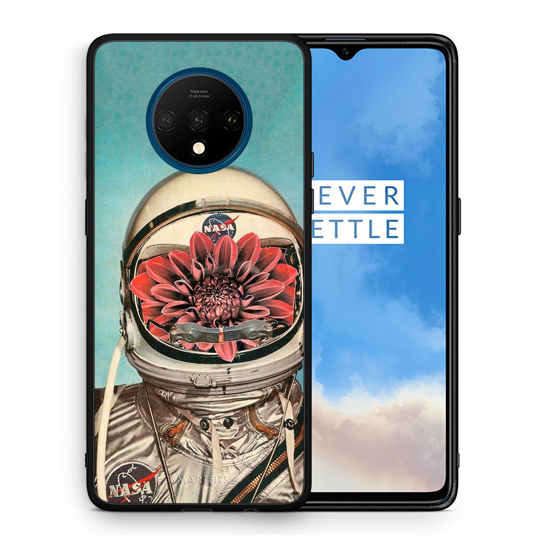 Θήκη OnePlus 7T Nasa Bloom από τη Smartfits με σχέδιο στο πίσω μέρος και μαύρο περίβλημα | OnePlus 7T Nasa Bloom case with colorful back and black bezels