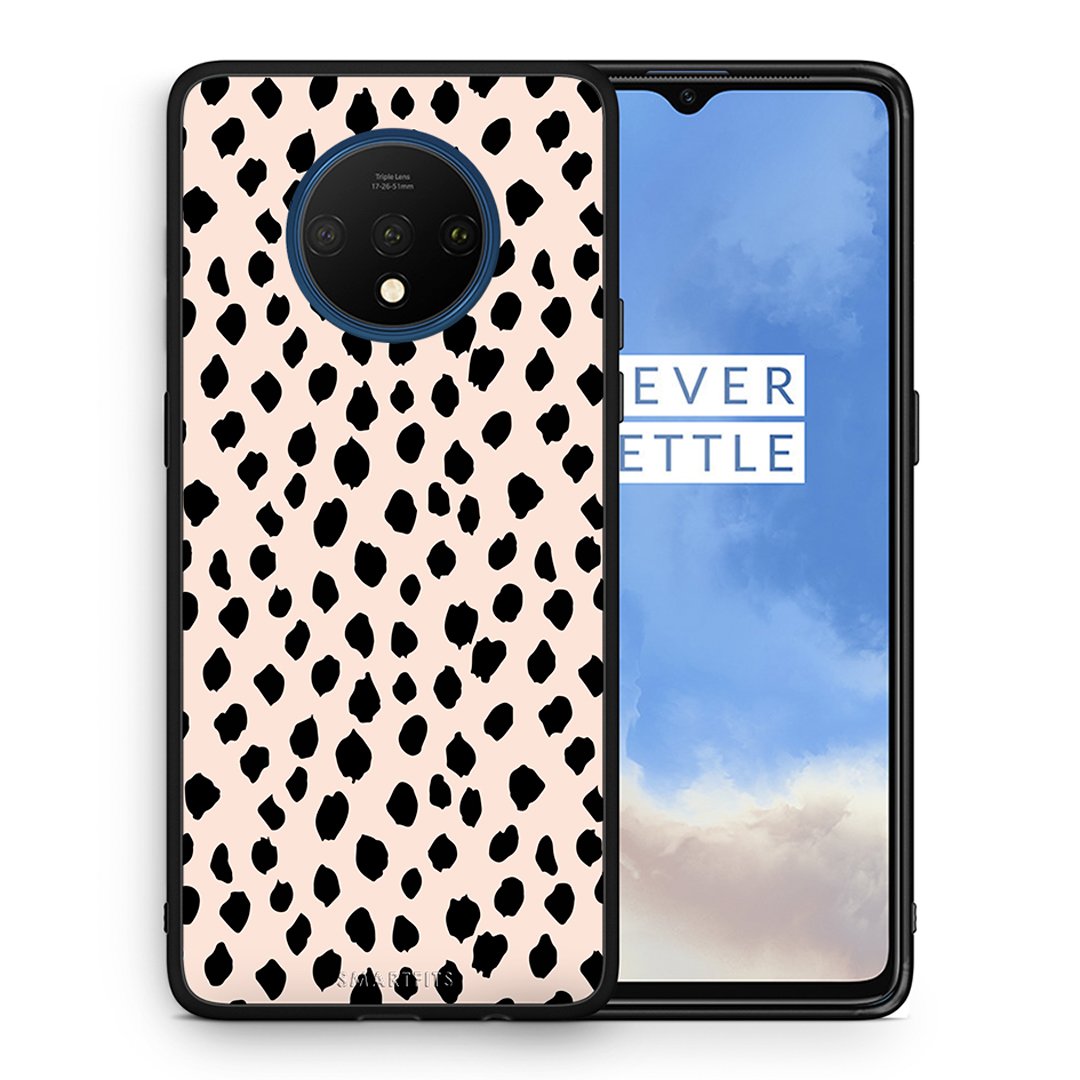 Θήκη OnePlus 7T New Polka Dots από τη Smartfits με σχέδιο στο πίσω μέρος και μαύρο περίβλημα | OnePlus 7T New Polka Dots case with colorful back and black bezels