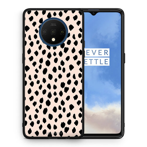Θήκη OnePlus 7T New Polka Dots από τη Smartfits με σχέδιο στο πίσω μέρος και μαύρο περίβλημα | OnePlus 7T New Polka Dots case with colorful back and black bezels