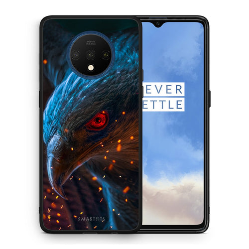 Θήκη OnePlus 7T Eagle PopArt από τη Smartfits με σχέδιο στο πίσω μέρος και μαύρο περίβλημα | OnePlus 7T Eagle PopArt case with colorful back and black bezels