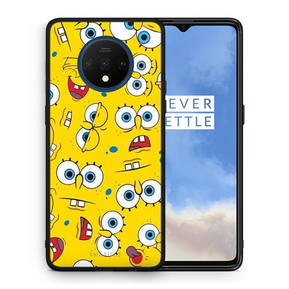Θήκη OnePlus 7T Sponge PopArt από τη Smartfits με σχέδιο στο πίσω μέρος και μαύρο περίβλημα | OnePlus 7T Sponge PopArt case with colorful back and black bezels