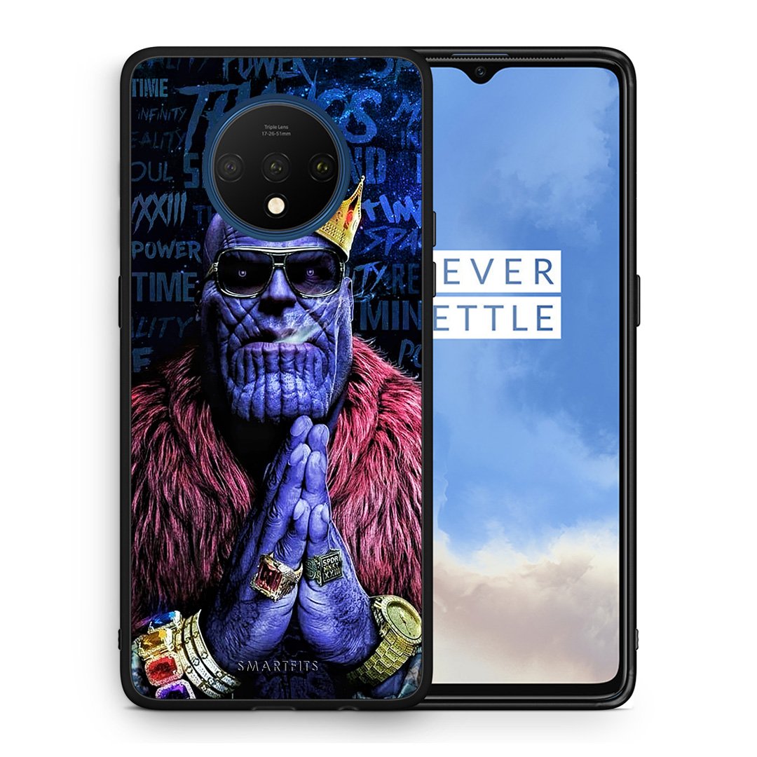Θήκη OnePlus 7T Thanos PopArt από τη Smartfits με σχέδιο στο πίσω μέρος και μαύρο περίβλημα | OnePlus 7T Thanos PopArt case with colorful back and black bezels