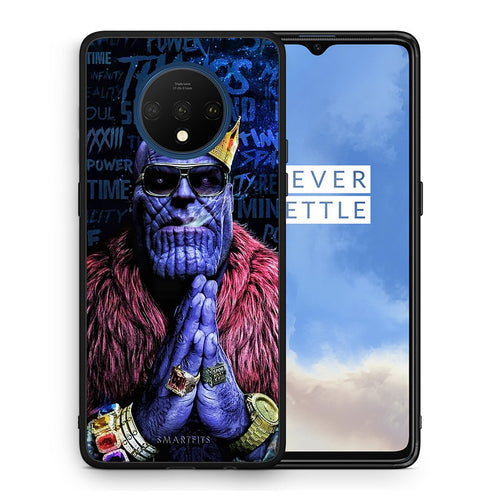 Θήκη OnePlus 7T Thanos PopArt από τη Smartfits με σχέδιο στο πίσω μέρος και μαύρο περίβλημα | OnePlus 7T Thanos PopArt case with colorful back and black bezels