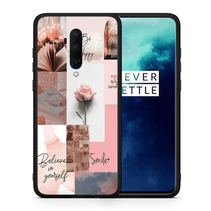 Θήκη OnePlus 7T Pro Aesthetic Collage από τη Smartfits με σχέδιο στο πίσω μέρος και μαύρο περίβλημα | OnePlus 7T Pro Aesthetic Collage case with colorful back and black bezels
