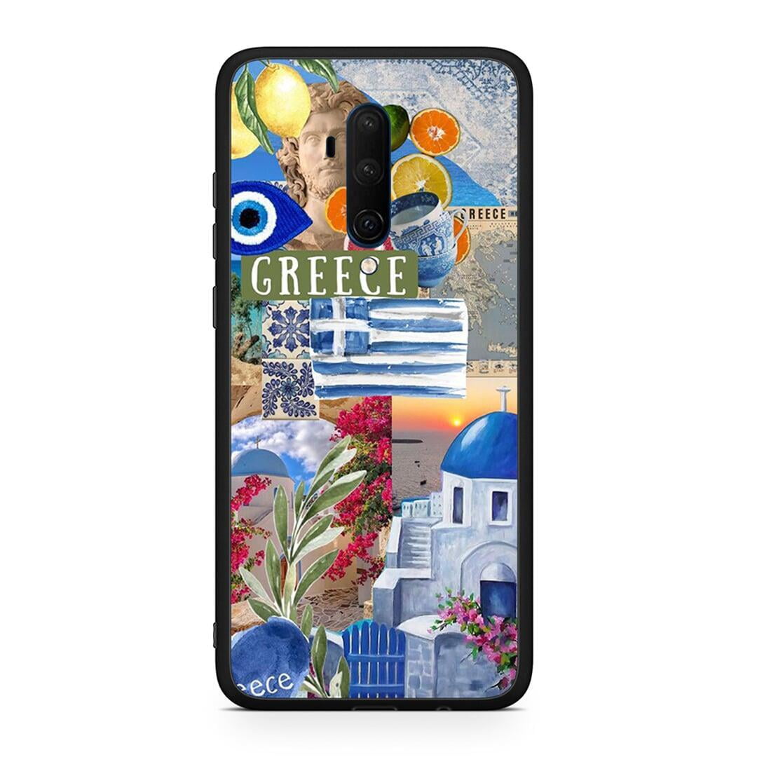 OnePlus 7T Pro All Greek Θήκη από τη Smartfits με σχέδιο στο πίσω μέρος και μαύρο περίβλημα | Smartphone case with colorful back and black bezels by Smartfits