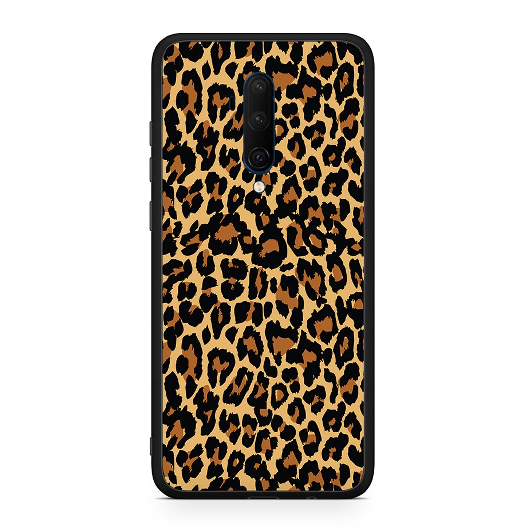 OnePlus 7T Pro Leopard Animal θήκη από τη Smartfits με σχέδιο στο πίσω μέρος και μαύρο περίβλημα | Smartphone case with colorful back and black bezels by Smartfits