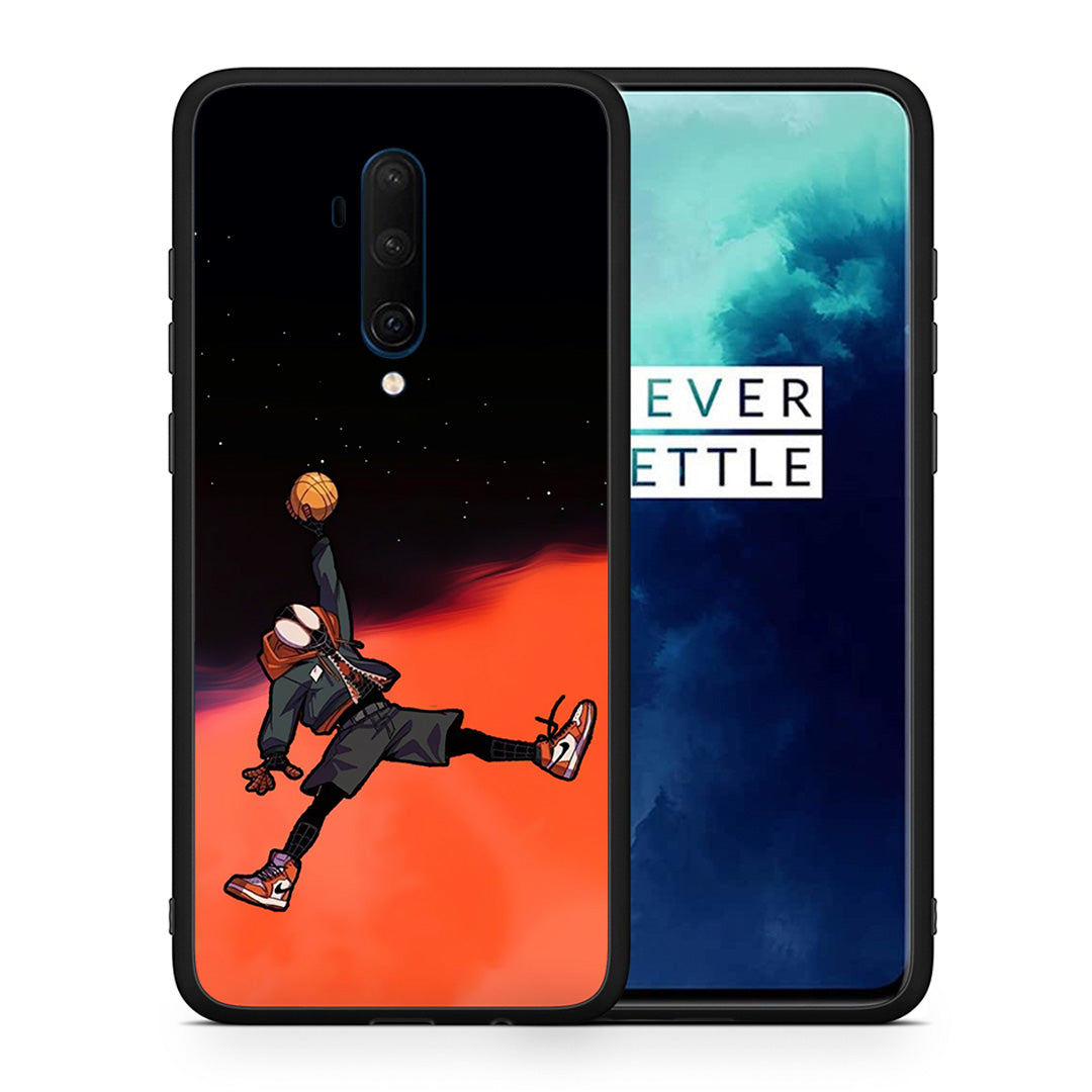 Θήκη OnePlus 7T Pro Basketball Hero από τη Smartfits με σχέδιο στο πίσω μέρος και μαύρο περίβλημα | OnePlus 7T Pro Basketball Hero case with colorful back and black bezels