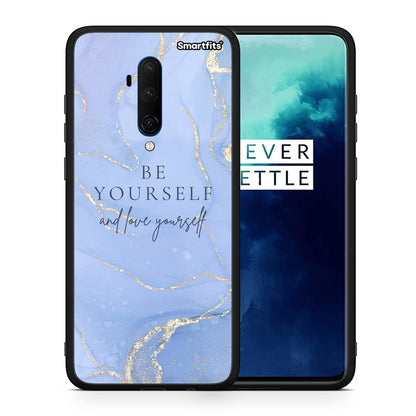 Θήκη OnePlus 7T Pro Be Yourself από τη Smartfits με σχέδιο στο πίσω μέρος και μαύρο περίβλημα | OnePlus 7T Pro Be Yourself case with colorful back and black bezels