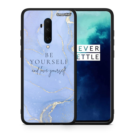 Θήκη OnePlus 7T Pro Be Yourself από τη Smartfits με σχέδιο στο πίσω μέρος και μαύρο περίβλημα | OnePlus 7T Pro Be Yourself case with colorful back and black bezels