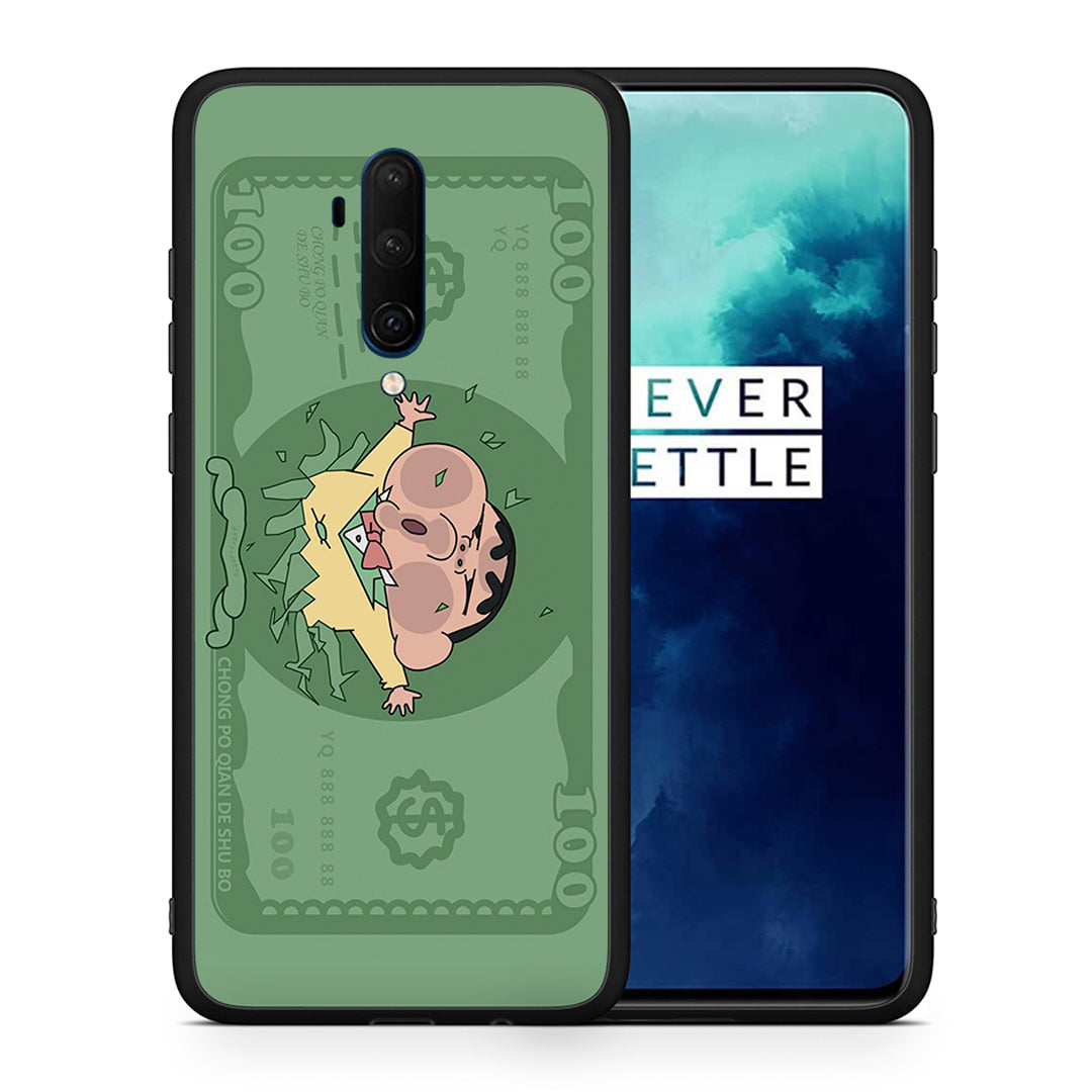 Θήκη Αγίου Βαλεντίνου OnePlus 7T Pro Big Money από τη Smartfits με σχέδιο στο πίσω μέρος και μαύρο περίβλημα | OnePlus 7T Pro Big Money case with colorful back and black bezels
