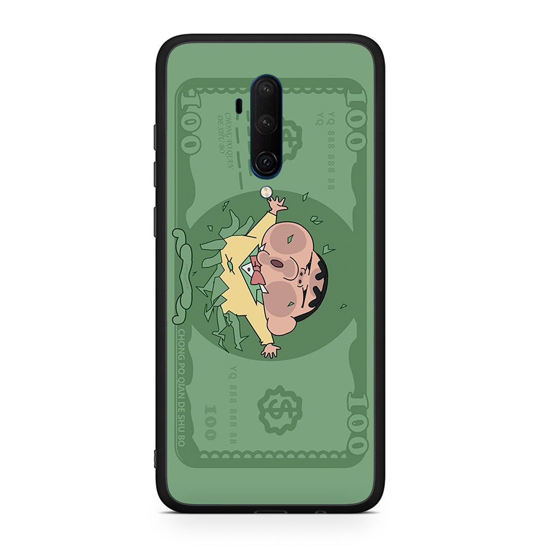 OnePlus 7T Pro Big Money Θήκη Αγίου Βαλεντίνου από τη Smartfits με σχέδιο στο πίσω μέρος και μαύρο περίβλημα | Smartphone case with colorful back and black bezels by Smartfits