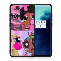 Thumbnail for Θήκη Αγίου Βαλεντίνου OnePlus 7T Pro Bubble Girls από τη Smartfits με σχέδιο στο πίσω μέρος και μαύρο περίβλημα | OnePlus 7T Pro Bubble Girls case with colorful back and black bezels