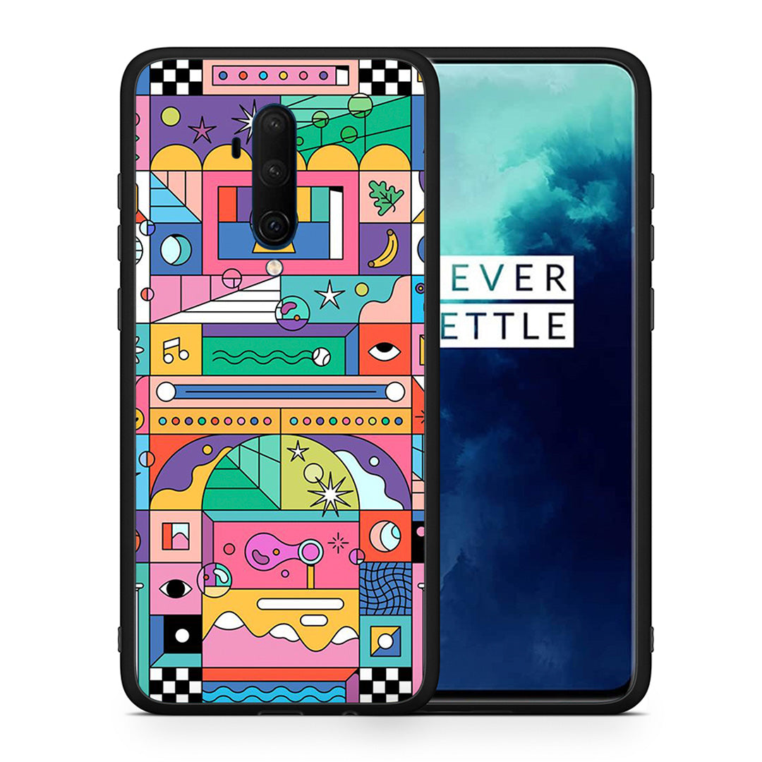 Θήκη OnePlus 7T Pro Bubbles Soap από τη Smartfits με σχέδιο στο πίσω μέρος και μαύρο περίβλημα | OnePlus 7T Pro Bubbles Soap case with colorful back and black bezels