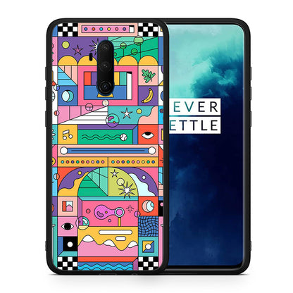 Θήκη OnePlus 7T Pro Bubbles Soap από τη Smartfits με σχέδιο στο πίσω μέρος και μαύρο περίβλημα | OnePlus 7T Pro Bubbles Soap case with colorful back and black bezels