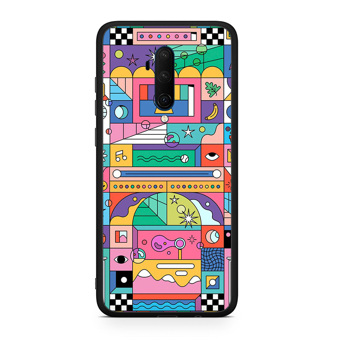 OnePlus 7T Pro Bubbles Soap θήκη από τη Smartfits με σχέδιο στο πίσω μέρος και μαύρο περίβλημα | Smartphone case with colorful back and black bezels by Smartfits