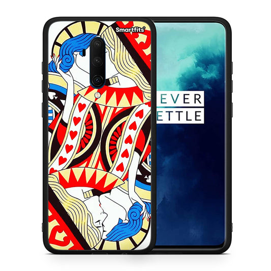 Θήκη OnePlus 7T Pro Card Love από τη Smartfits με σχέδιο στο πίσω μέρος και μαύρο περίβλημα | OnePlus 7T Pro Card Love case with colorful back and black bezels