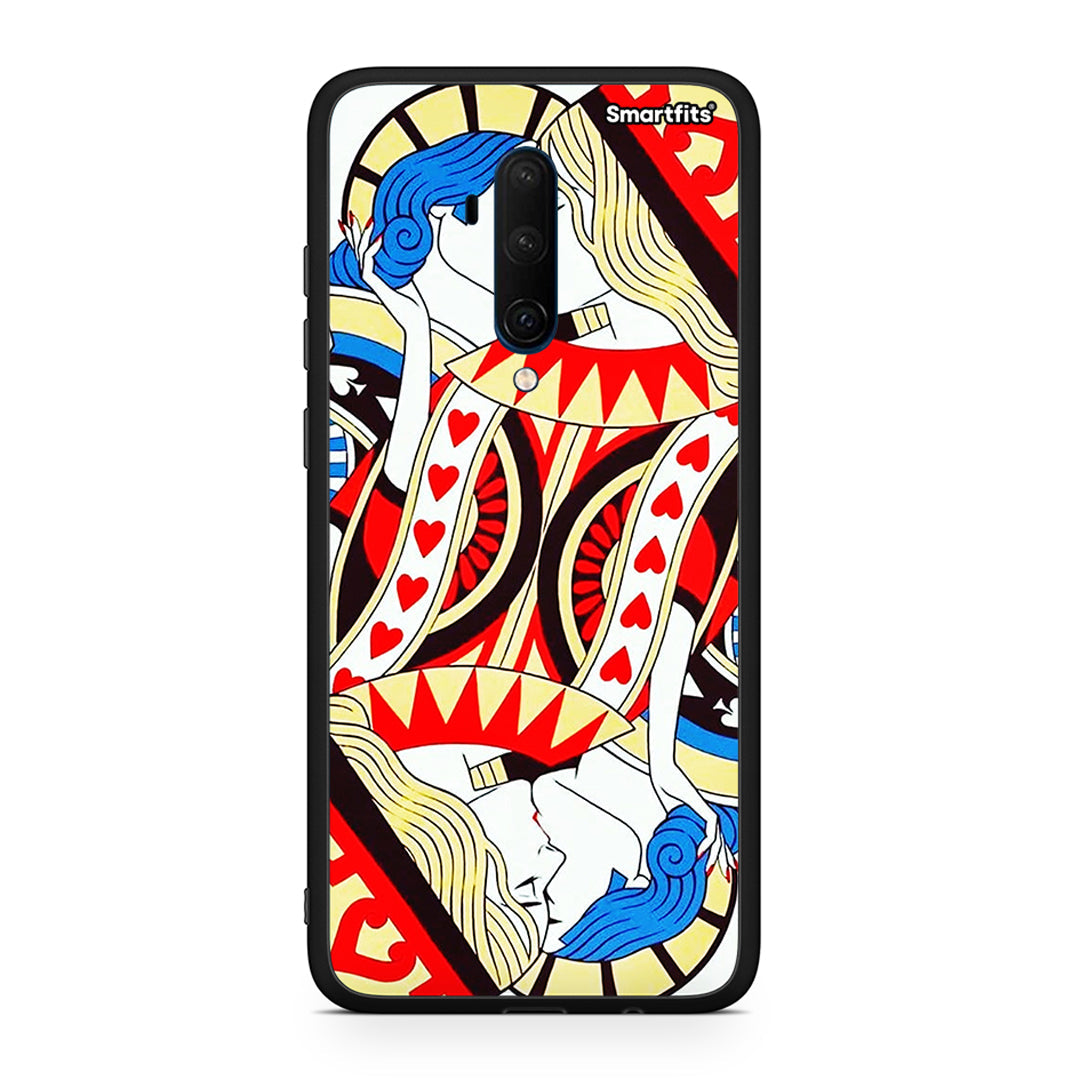 OnePlus 7T Pro Card Love θήκη από τη Smartfits με σχέδιο στο πίσω μέρος και μαύρο περίβλημα | Smartphone case with colorful back and black bezels by Smartfits