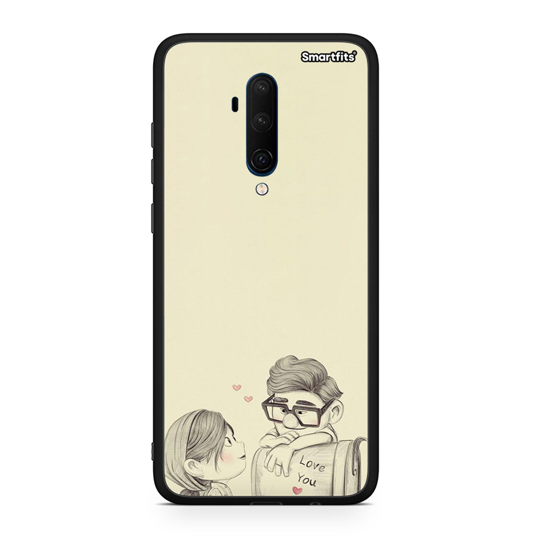 OnePlus 7T Pro Carl And Ellie θήκη από τη Smartfits με σχέδιο στο πίσω μέρος και μαύρο περίβλημα | Smartphone case with colorful back and black bezels by Smartfits