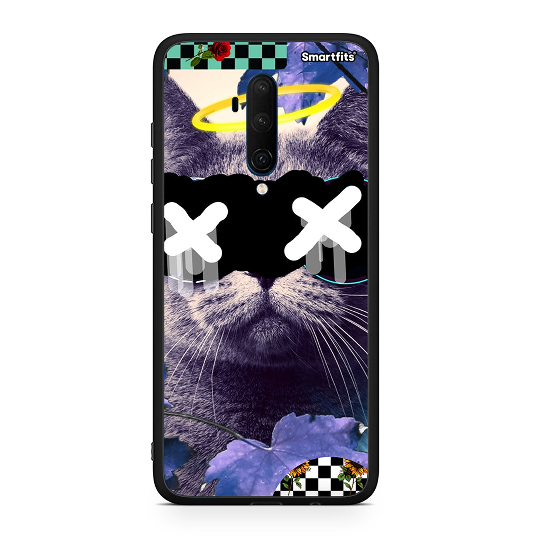 OnePlus 7T Pro Cat Collage θήκη από τη Smartfits με σχέδιο στο πίσω μέρος και μαύρο περίβλημα | Smartphone case with colorful back and black bezels by Smartfits