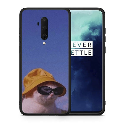 Θήκη OnePlus 7T Pro Cat Diva από τη Smartfits με σχέδιο στο πίσω μέρος και μαύρο περίβλημα | OnePlus 7T Pro Cat Diva case with colorful back and black bezels