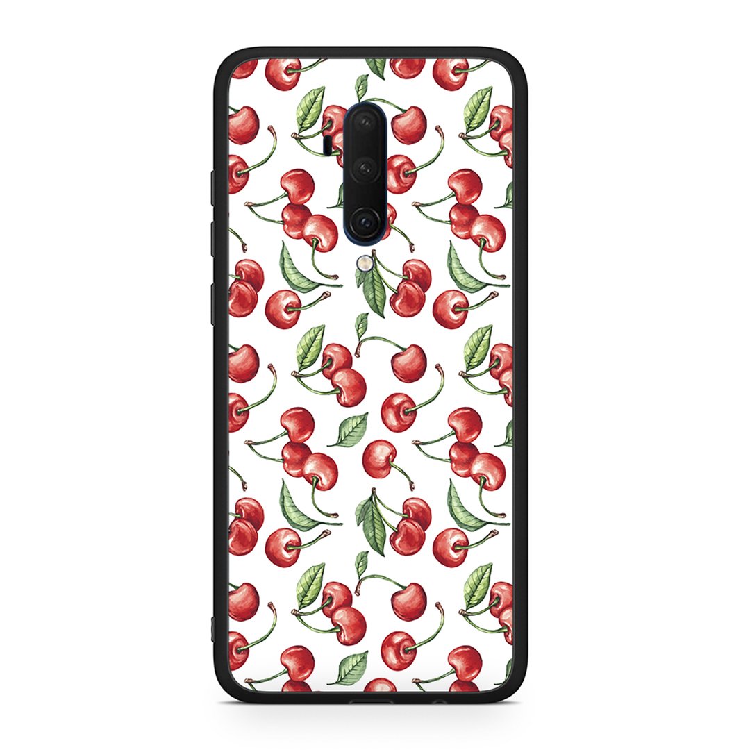 OnePlus 7T Pro Cherry Summer θήκη από τη Smartfits με σχέδιο στο πίσω μέρος και μαύρο περίβλημα | Smartphone case with colorful back and black bezels by Smartfits